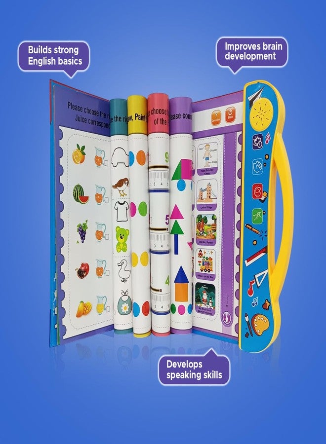 أن أتش آر كتاب NHR Kids Learn & Play Intelligence Sound Book - لعبة موسيقية تعليمية للأطفال الصغار، كتاب تعليمي تفاعلي للبنات والأولاد، Early Spark للأطفال الصغار (Ebook-9001) - Image 4